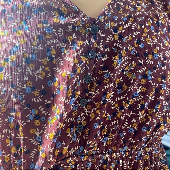 Women’s medium boho chic shirt dress with tank top liner built in - Picture 10 of 11